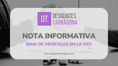 Nota informativa baja definitiva de coches