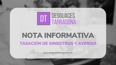 Nota informativa tasación de coches